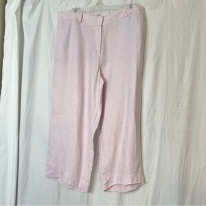 Talbots Soft Pink Linen Trousers, 14P